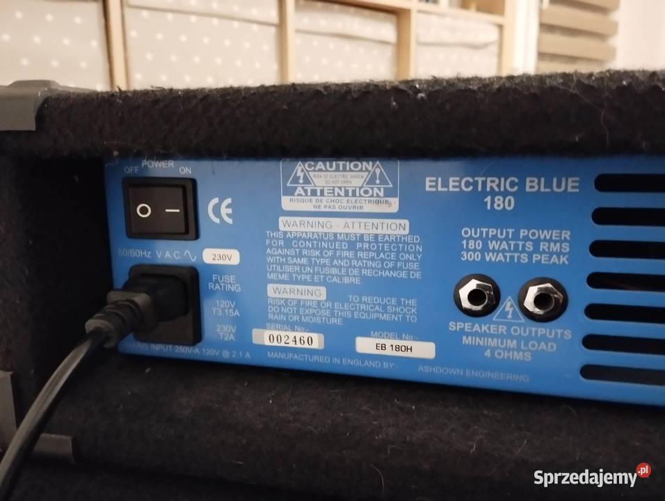 Wzmacniacz basowy Ashdown Electric Blue 180 W basowa Gitary i akcesoria