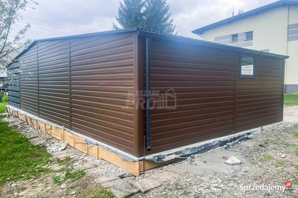 Garaż Blaszany 10x6m wiata 4x6m 2x Brama Uchylna Opole