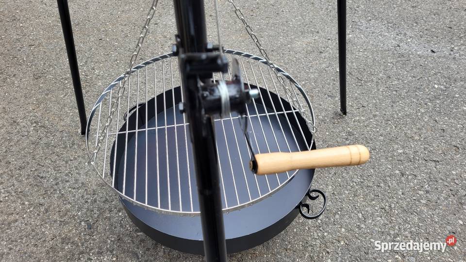 Grill ogrodowy Trójnóg z korbką KUTY DUŻY RUSZT małopolskie Kraków sprzedam