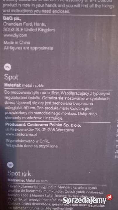 Dwie sztuki Spot lampka Colours Broad nowe Warszawa