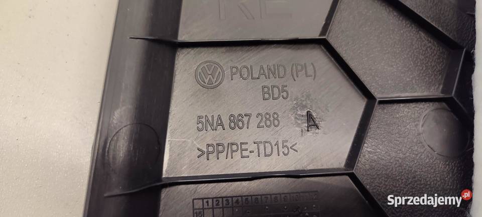 VW TIGUAN II OSŁONA SŁUPKA PRAWA 5NA867288A