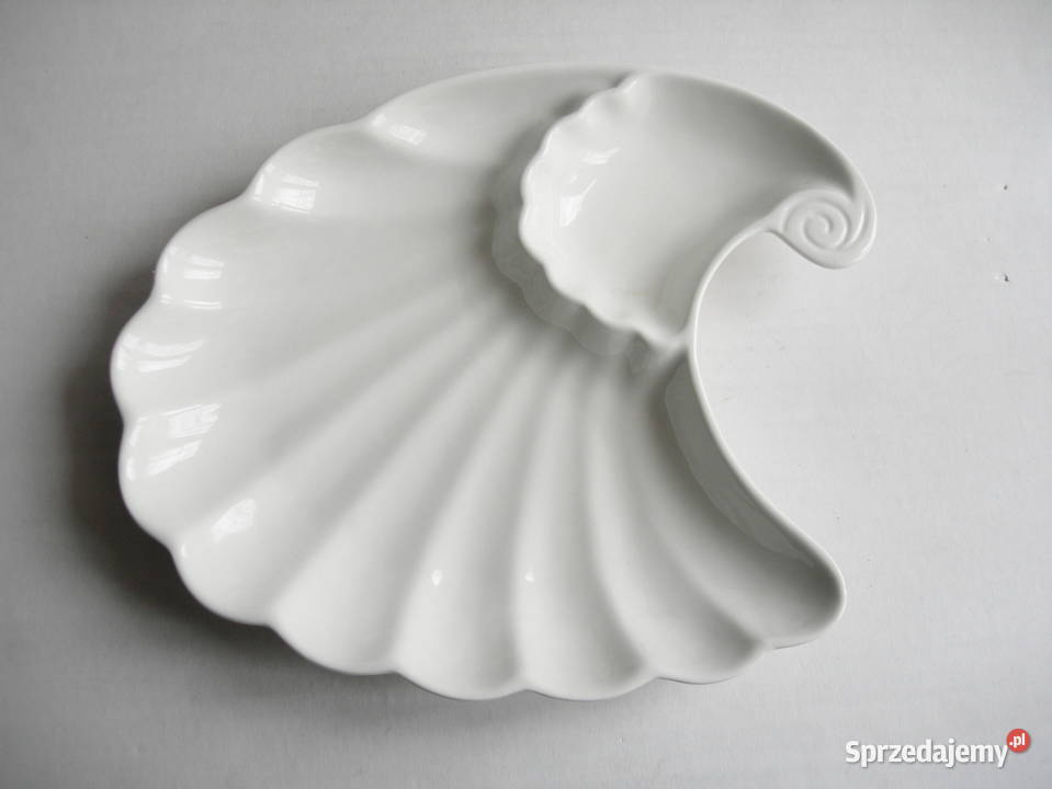 półmisek w kształcie muszli retro vintage