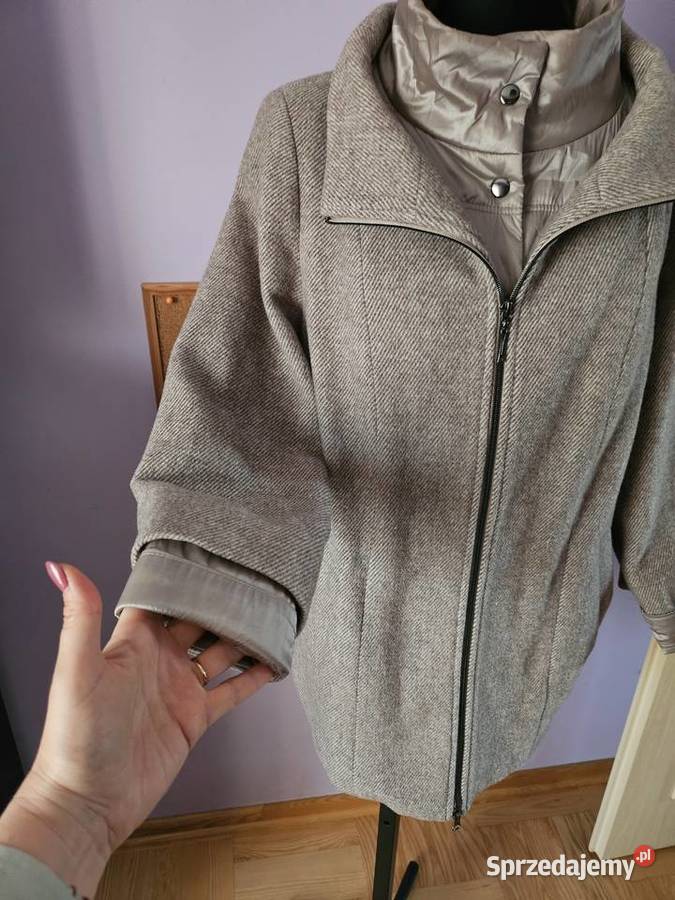 Kurtka połączenie dwóch materiałów Moda i Styl