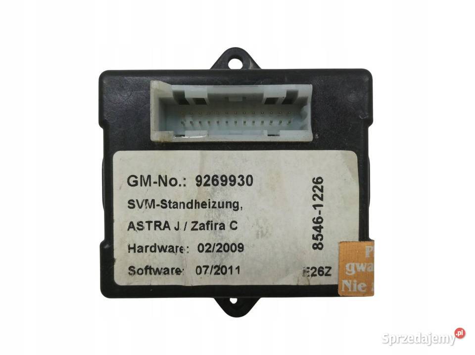 MODUŁ 9269930 WEBASTO Opel Zafira III 2011 osobowe sprzedam