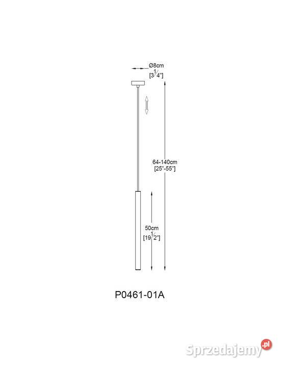 Lampa wisząca Loya Zumaline chrom LED tubus Słupca