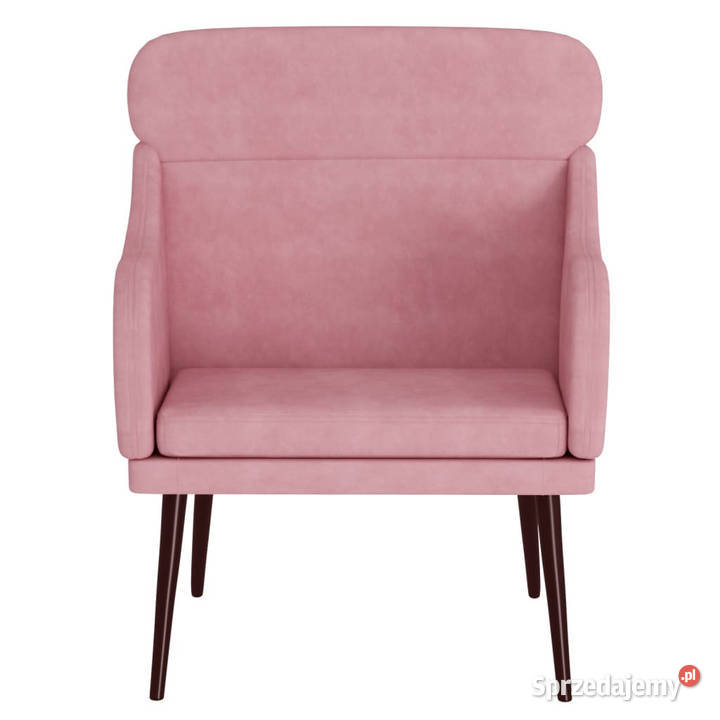 Fotel różowy 63x76x80 obity aksamitem WM351439 Fotele mazowieckie Warszawa