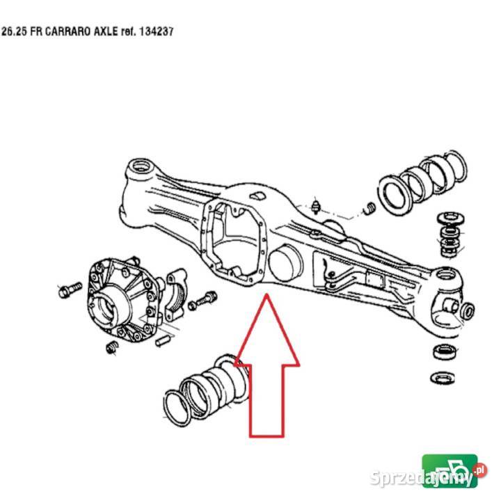 Obudowa mostu 066265 Carraro 2625 Case 595 SLE Wilkowo
