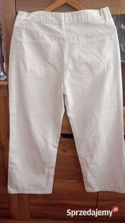 Białe jeansy petite szeroka nogawka Białystok