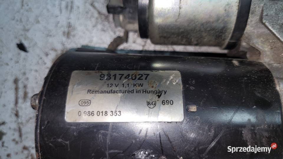 Rozrusznik Opel Zafira A 18 93174027 mazowieckie Łagów