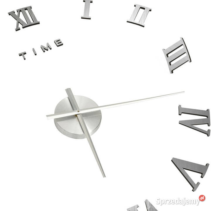 Zegar ścienny 3D nowoczesny design srebrny 100 sprzedam