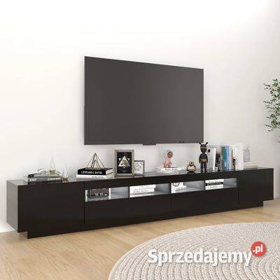 vidaXL Szafka pod TV z oświetleniem LED czarna Warszawa