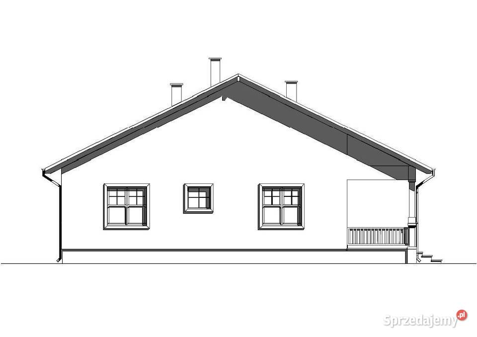PROJEKT DOMU PARTEROWEGO Z WERANDĄ B637 Kraków