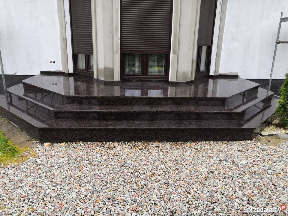 Parapety schody blaty wszystko z granitu marmur dolnośląskie