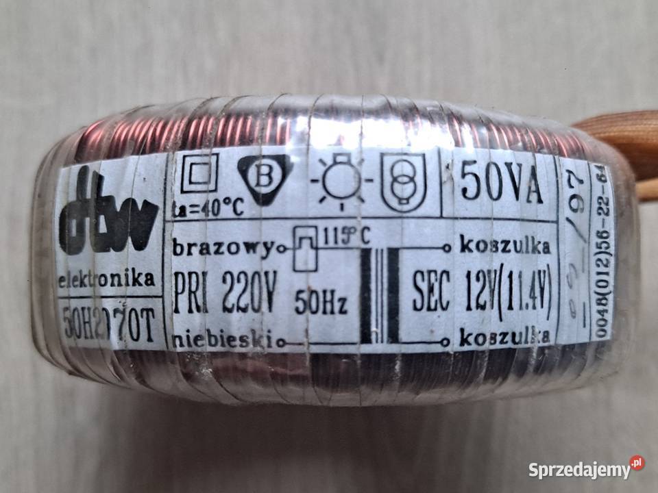 Transformator toroidalny 12V 50VA Cieszyn
