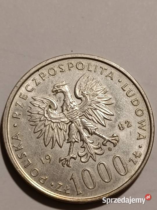 1000 złotych 1982 Jan Paweł II obiegowe Poznań