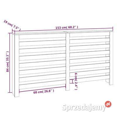 vidaXL Osłona grzejnika 153x19x84 lite drewno Pozostałe mazowieckie Warszawa sprzedam
