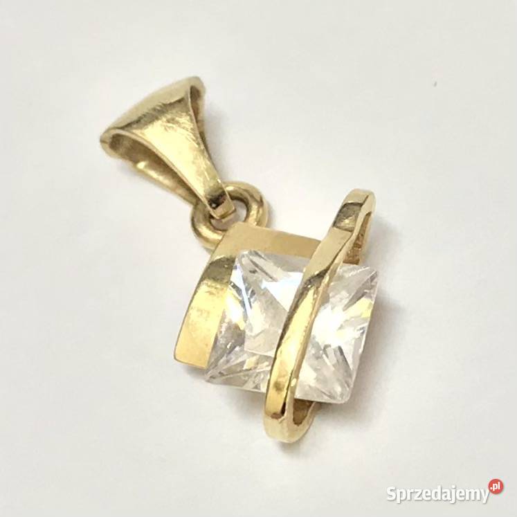 Złoty WISIOREK zawieszka 585 14K cudowny KAMIEŃ Warszawa
