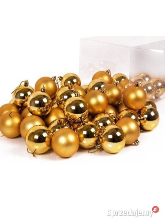 BOMBKI CHOINKOWE 6 54 BOMBKA ZESTAW ZŁOTE Suchy Las