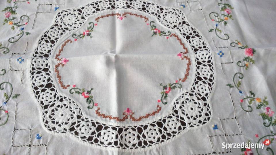 obrus obrusik haft koronka serwetka serweta Gdańsk