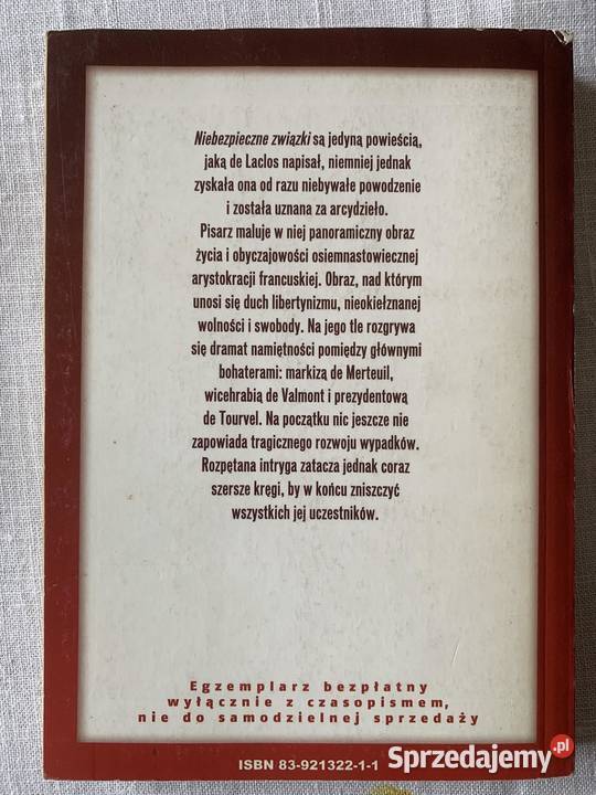 Pierre Choderlos de Laclos Niebezpieczne związki Kultura i Rozrywka Kalisz