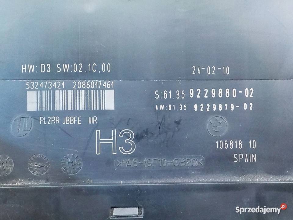 BMW 1 E82 E87 20 D 10r CABRIO 2D sterownik modul Wyposażenie elektryczne Suków