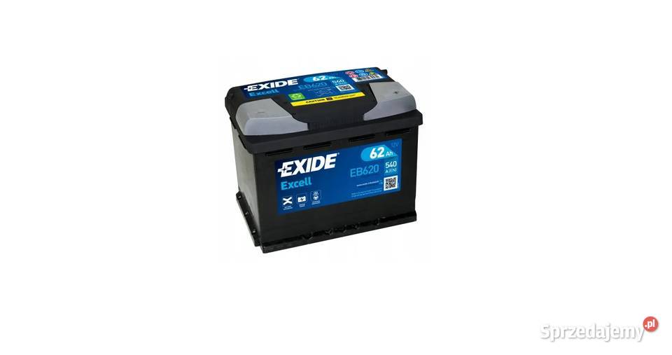 Akumulator Exide 12V 62Ah 540A EB620 P Excell warmińsko-mazurskie Olsztyn