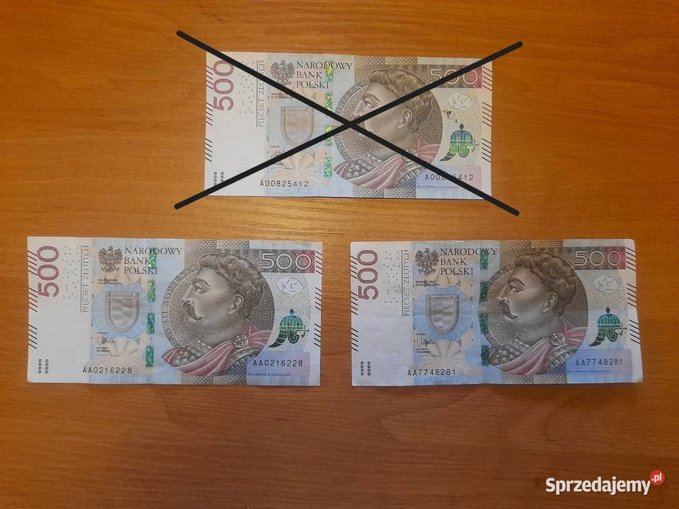 Banknot kolekcjonerski o nominale 500 zl Oleśnica