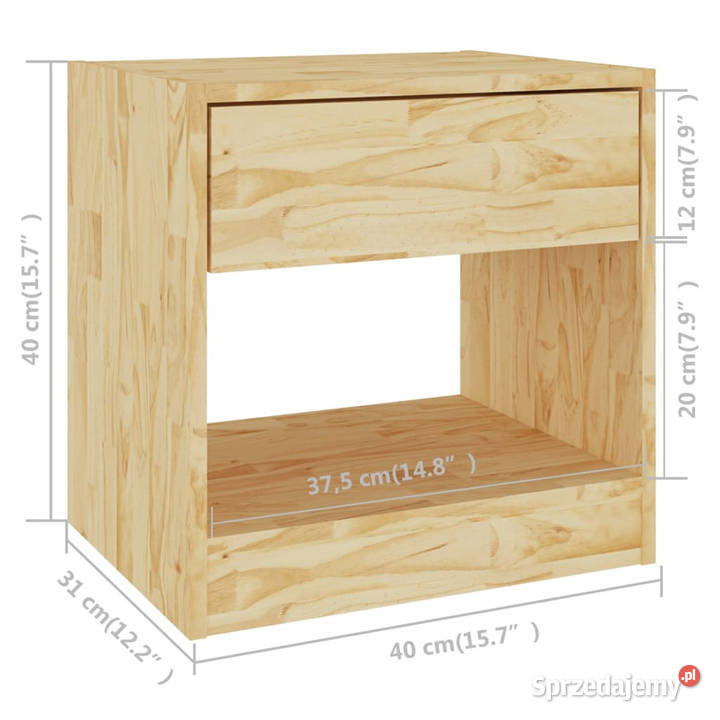 Szafka nocna 40x31x40 lite drewno sosnowe Warszawa