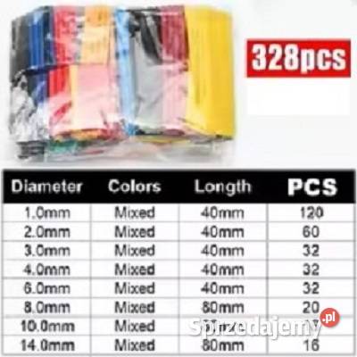 Zestaw Termokurczliwych Rurek izolacja osłony Pozostałe Sieradz