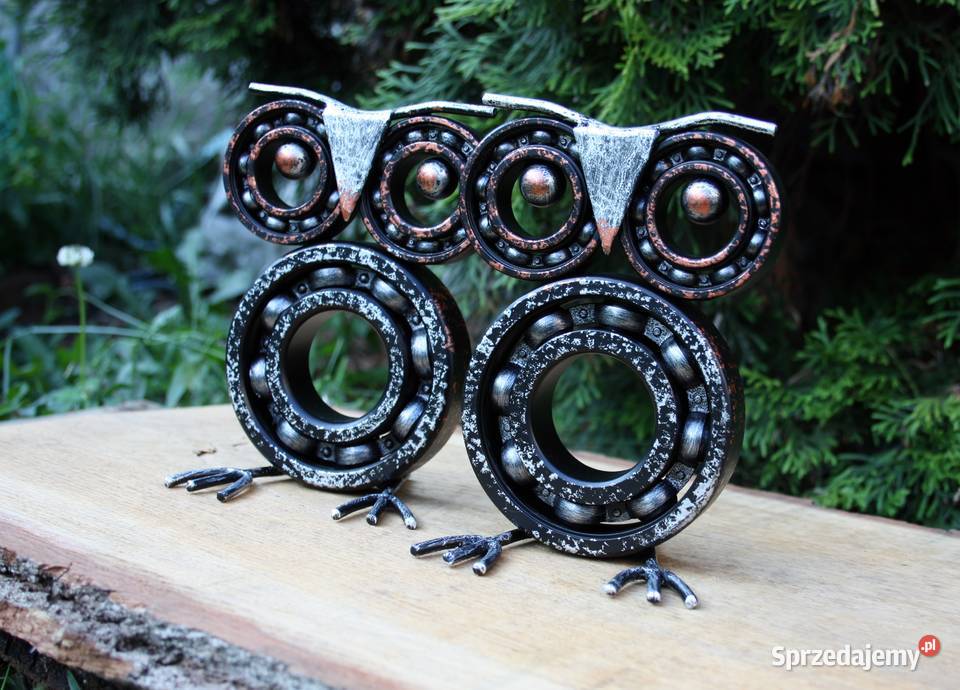 Figurka Sowa Statuetka scrap metal art Loft