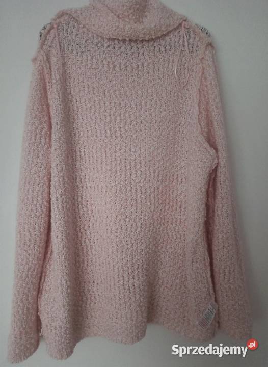 Sweter w kolorze pudrowego różu rozmiar 4446 różowy Swetry i golfy Radzyń Podlaski