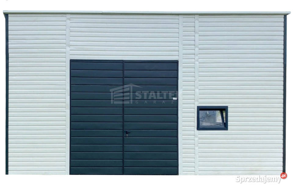 Hala Garaz blaszany 6x6 brama okno drzwi biały pomorskie Miastko
