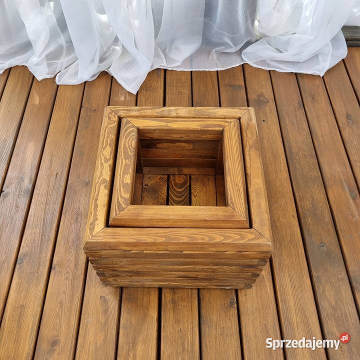 Zestaw 2 donic 3D donica drewniana ogrodowa