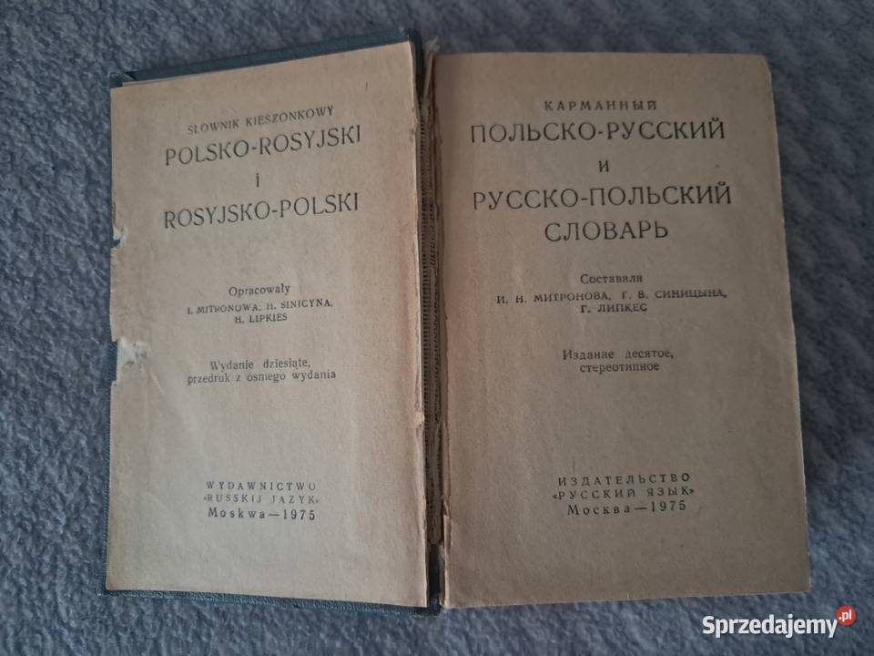 Książka słownik rosyjskopolski do sprzedania