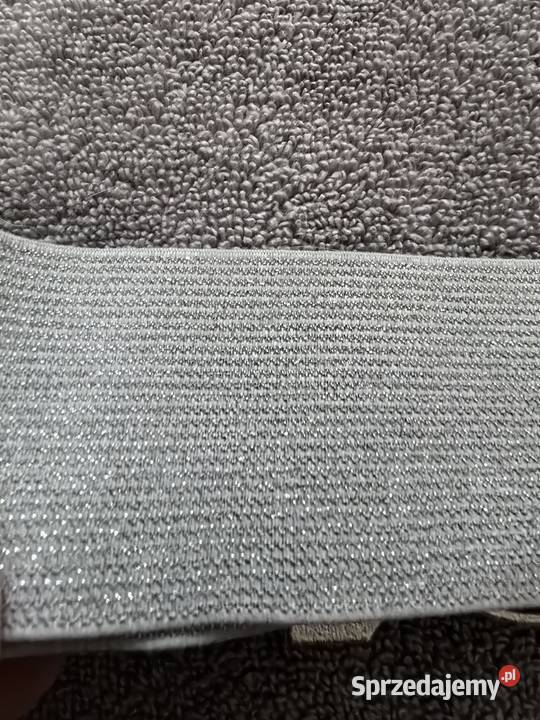 Pasek guma regulowany one size srebrny Wrocław