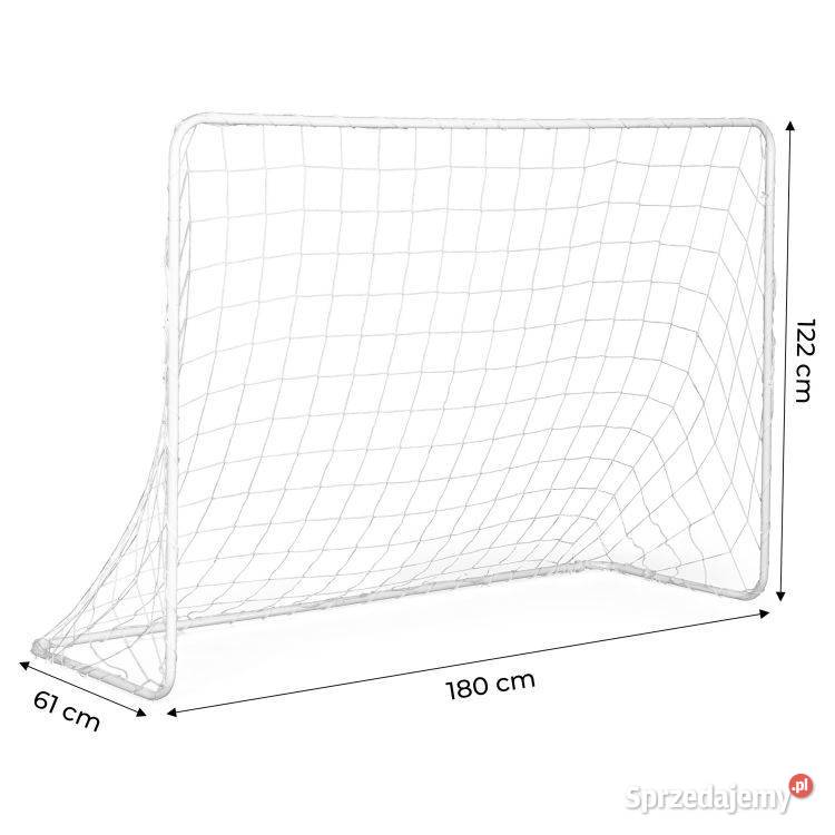 Dwie bramki piłkarskie z siatką do piłki nożnej