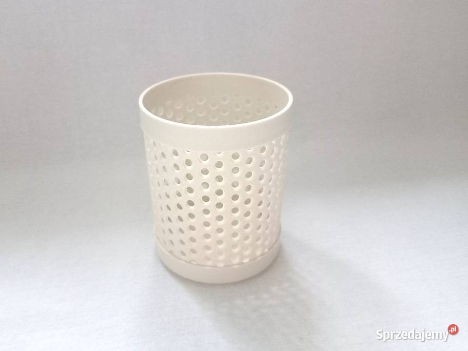 Pojemnik beżowy Kubek plastik Organizer NOWY beżowy podlaskie Białystok sprzedam