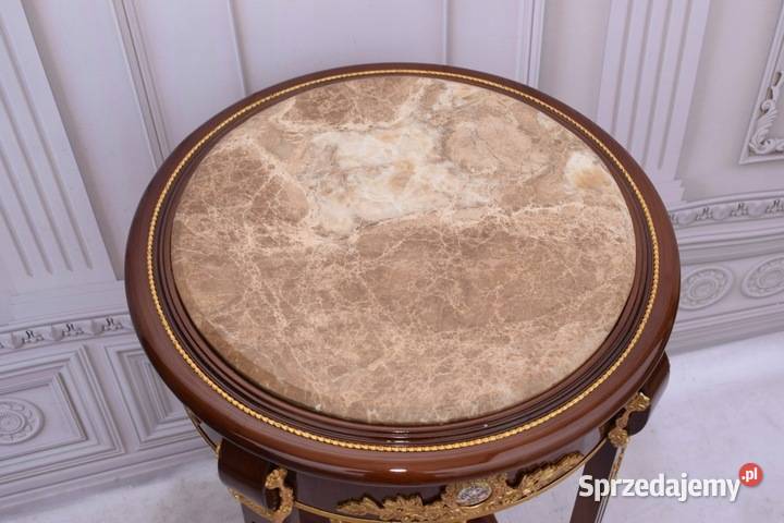 Barokowy Okrągły Stolik Kwietnik Stół Drewno Meble ogrodowe Kraków