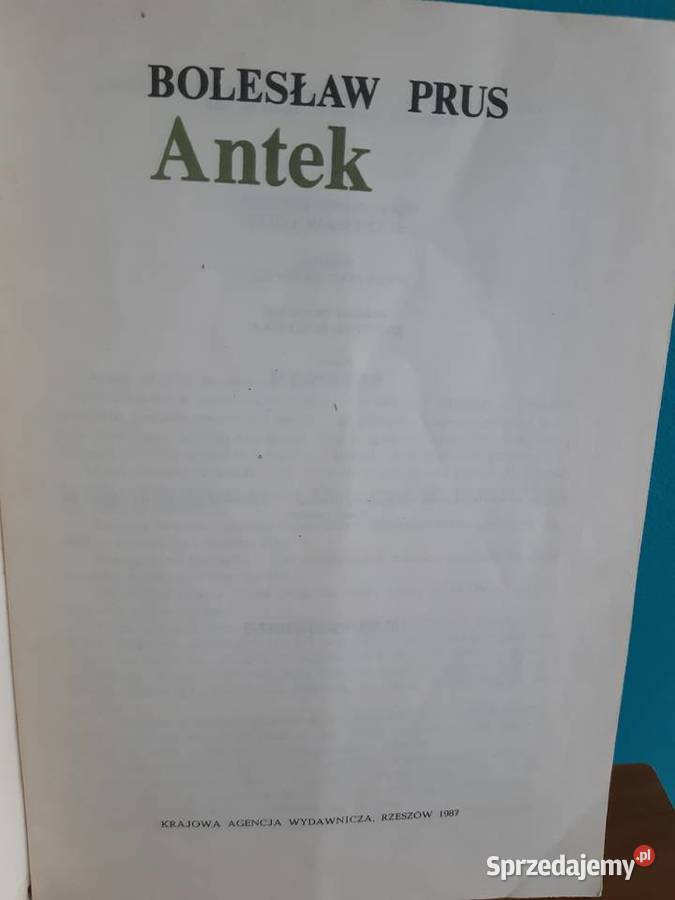 Antek Bolesław Prus dolnośląskie Wrocław