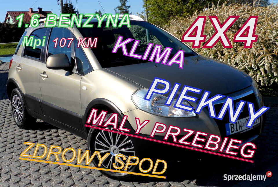 FIAT Sedici 16 4x4 Klima Piekny Zdrowy Spód Sx4 isofix małopolskie Bochnia
