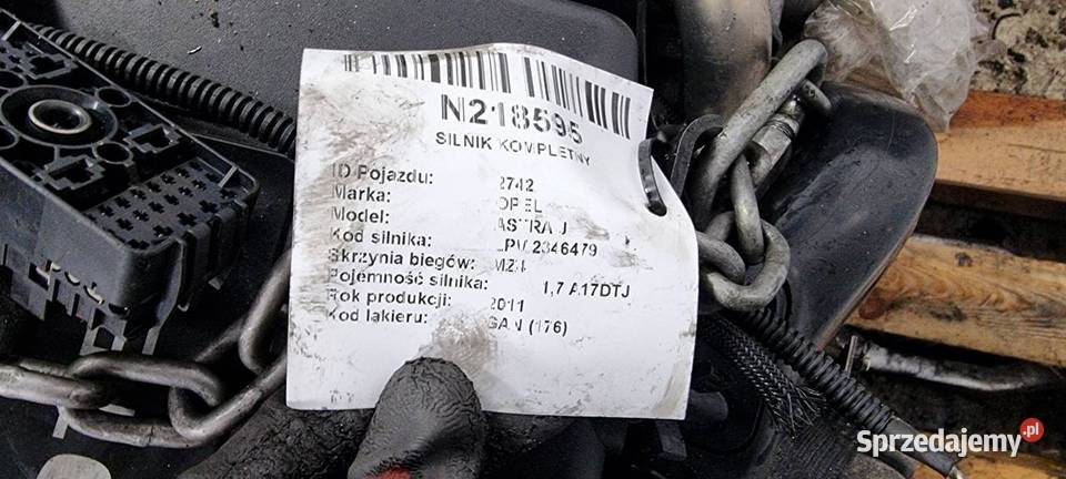 SILNIK SŁUPEK OPEL ASTRA J A17DTJ 17 CDTI Lipno sprzedam
