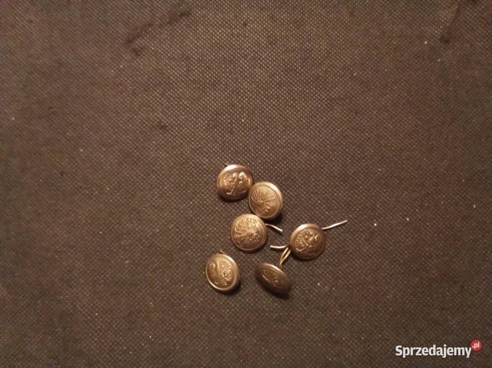 Małe guziki metalowe Lwp PRL mazowieckie Warszawa