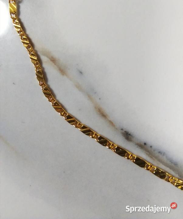 Łańcuszek ze stali chirurgicznej pozłacany 18K Zgierz