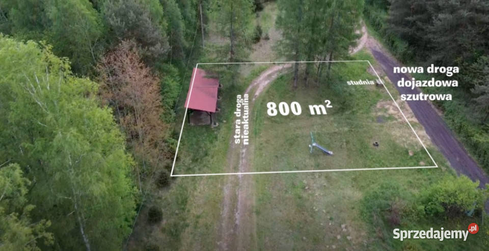 Działka budowlana lesie na sprzedaż 800m2 12 budowlana Kranów