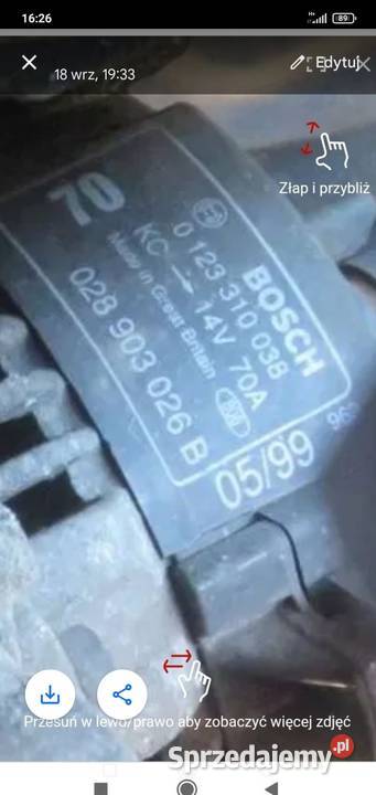 ALTERNATOR SKDA FELICJA 19 DIESEL Wałbrzych