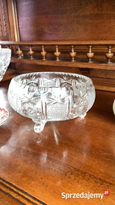 Misa kryształ Patera Przezroczysta Na 3 nóżkach