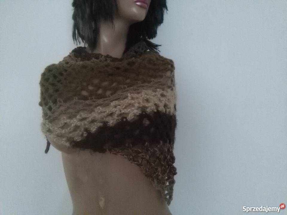 Ręczna praca BOHO RETRO szal szalik komin chusta pomorskie Gdynia