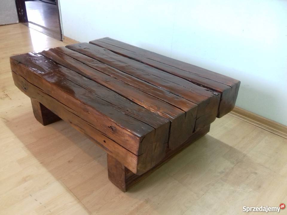 Stół ze starego drewna 55cm Stoły, krzesła, biurka Wołczyn