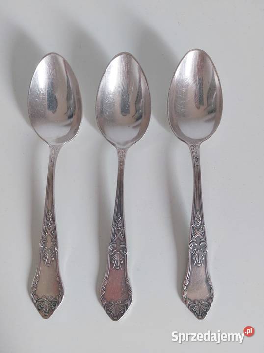 Hefra 3 łyżeczki MET60 posrebrzane wzór romański Poznań