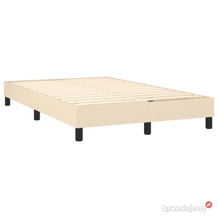 Łóżko kontynentalne z materacem kremowe 120x190
